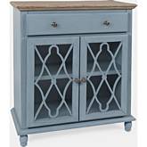 Aurora Hills 2 Door Accent Chest in Blue & Bisque Wood
